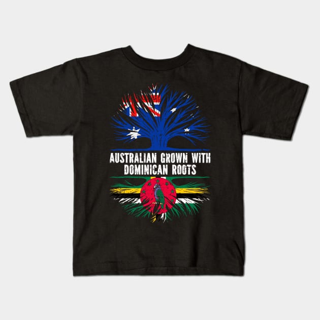 Australian Grown with Dominican Roots Australia Flag Kids T-Shirt by silvercoin